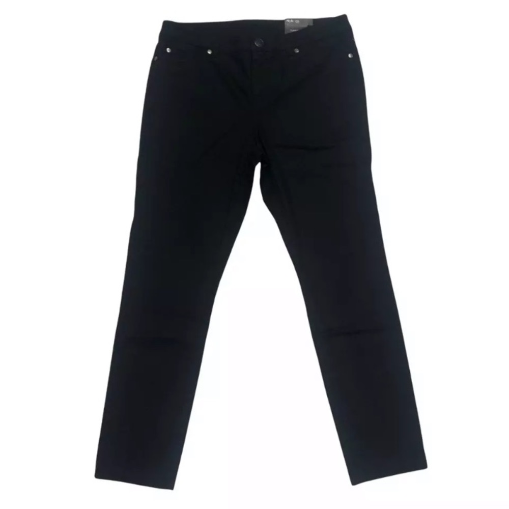 Style & Co. Women's Tummy-Control Skinny Leg Jeans Black Stretch Petites 8P S